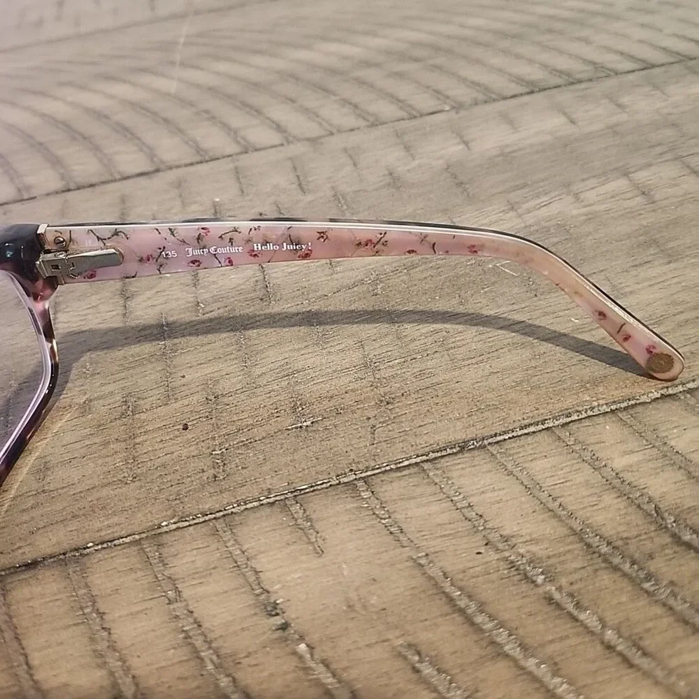 FRAMES ONLY Juicy Couture JU 136 0L76 Tortoise Pink Rectangular Eyeglasses 135